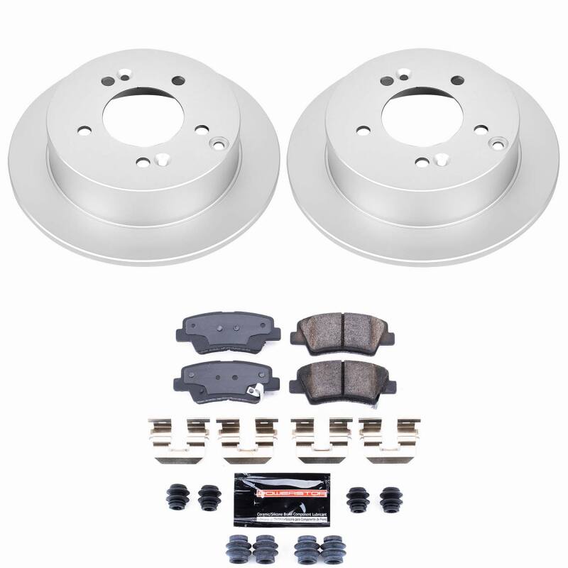 Hyundai Sonata Brake Kit - Rear - PowerStop - Z23 Coated - `09-`10
