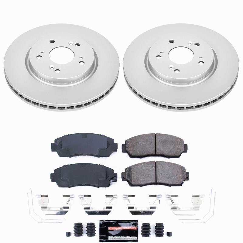 Honda Crosstour Brake Kit - Front - PowerStop - Z23 Coated - 2011
