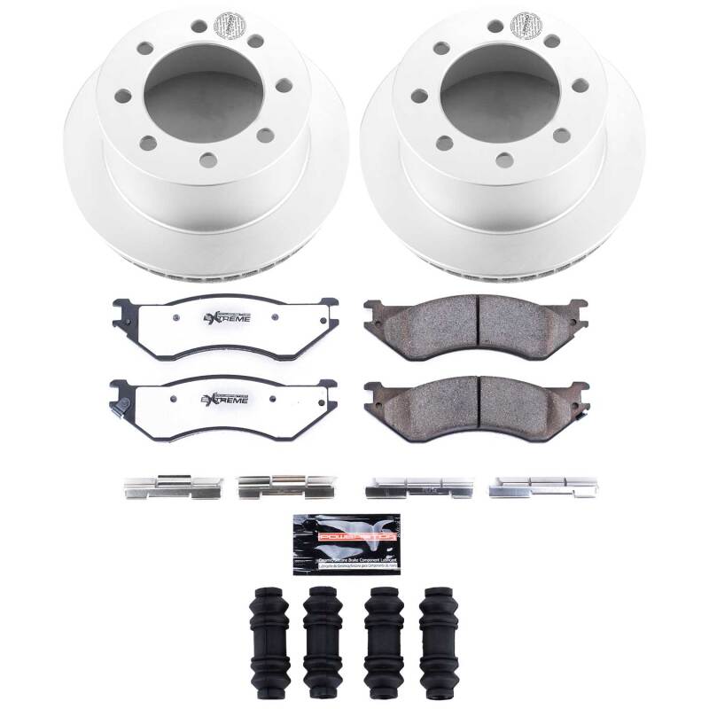 Dodge Ram 2500 Brake Kit - Rear - PowerStop - Z36 Coated Truck & Tow - `01-`02