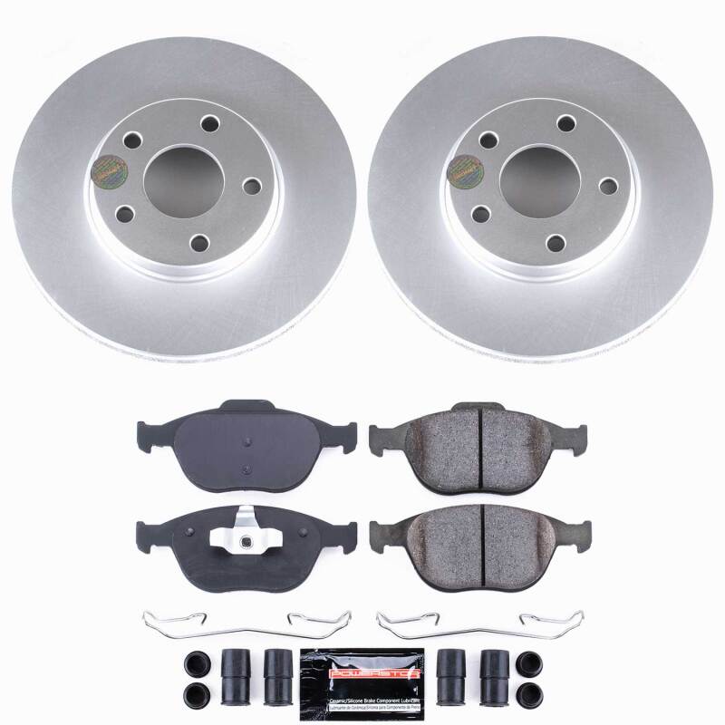 Ford Transit Connect Brake Kit - Front - PowerStop - Z23 Coated - `10-`13
