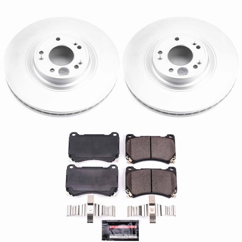 Hyundai Genesis Brake Kit - Front - PowerStop - Z23 Evolution Coated - `09-`14