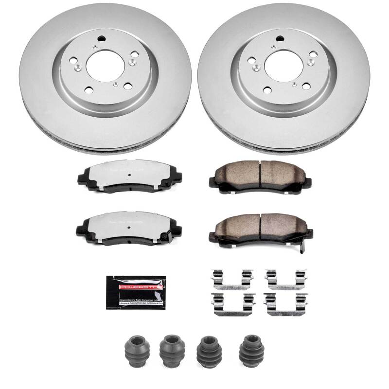 Acura TL Brake Kit - Front - PowerStop - Z36 Coated Truck & Tow - `09-`14