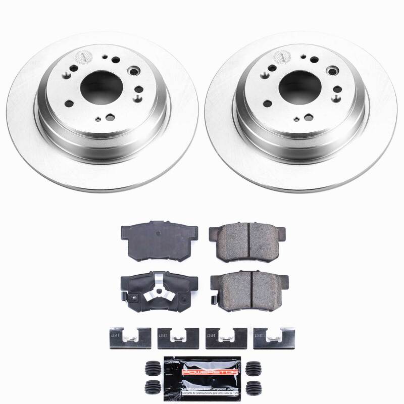 Honda Accord Crosstour Brake Kit - Rear - PowerStop - Z23 Coated - `10-`11
