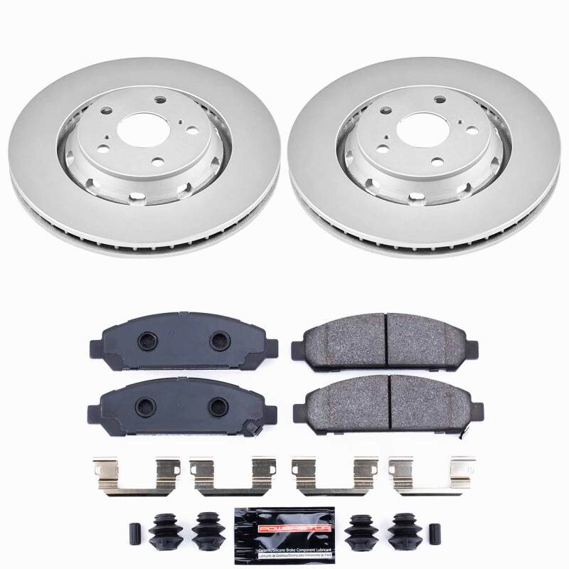 Toyota Venza Brake Kit - Front - PowerStop - Z23 Coated - `09-`16