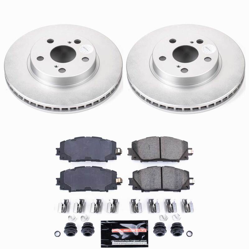Lexus CT200h Brake Kit - Front - PowerStop - Z23 Coated Rotors + Pads - `11-`17