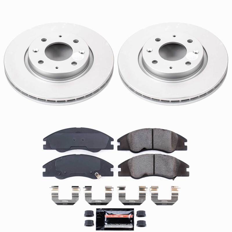 Kia Spectra Brake Kit - Front - PowerStop - Z23 Coated - `04-`09