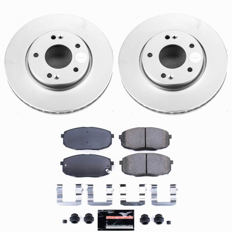 Kia Forte Brake Kit - Front - PowerStop - Z23 Coated - `10-`13