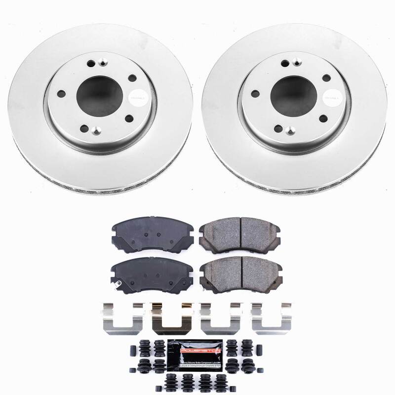 Kia Soul Brake Kit - Front - PowerStop - Z23 Evolution Coated - `10-`11