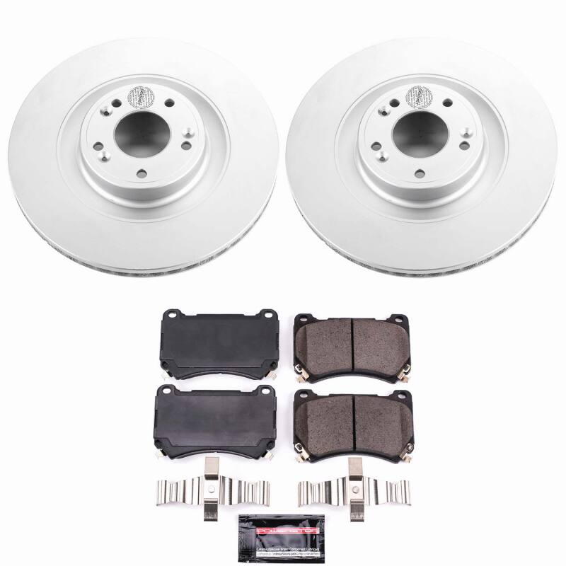 Hyundai Equus Brake Kit - Front - PowerStop - Z23 Evolution Coated - 2011