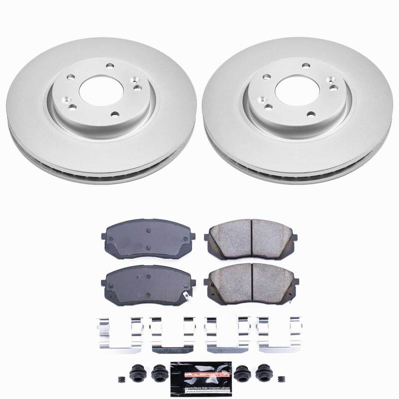 Hyundai Tucson Brake Kit - Front - PowerStop - Z23 Coated - `10-`15