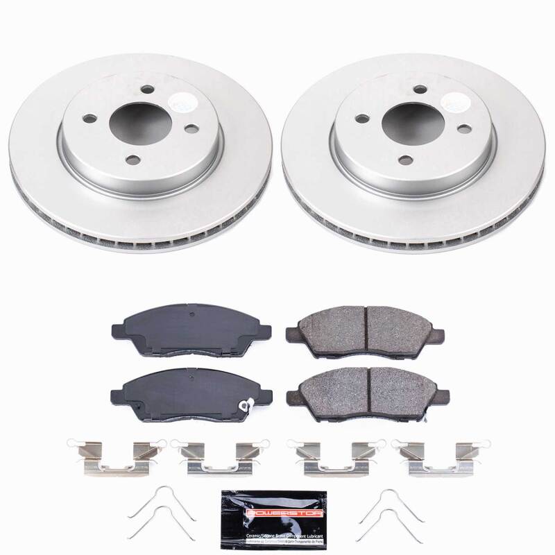 Nissan Versa Brake Kit - Front - PowerStop - Z23 Evolution Coated - `12-`19