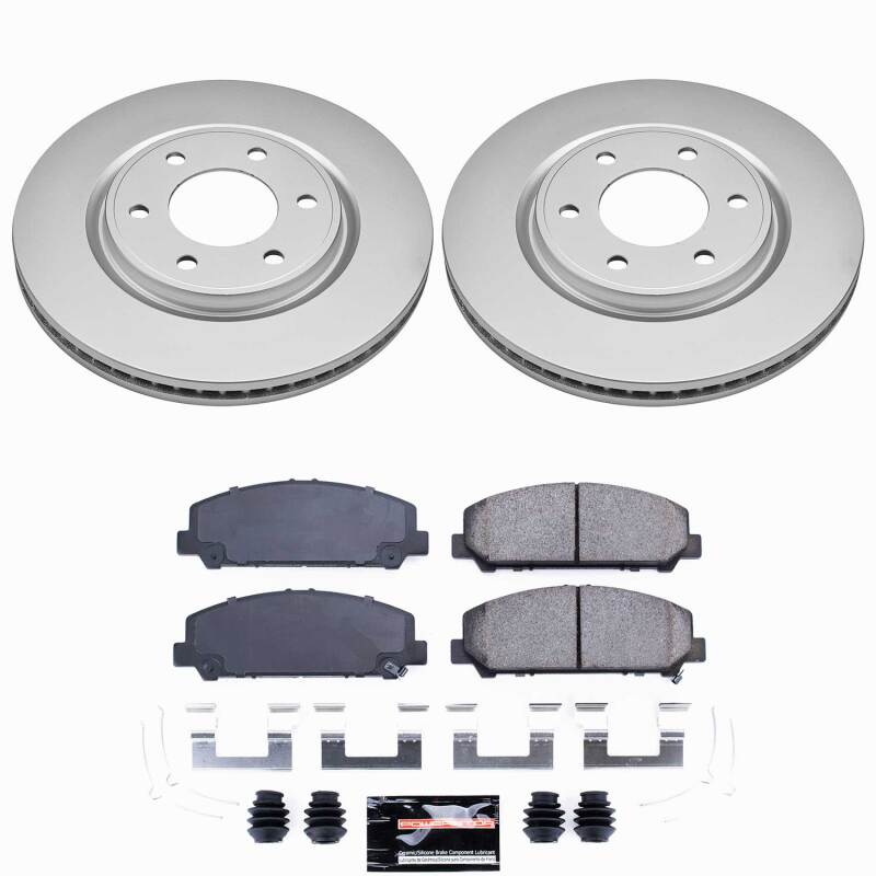 Infiniti QX56 Brake Kit - Front - PowerStop - Z23 Evolution Coated - `11-`13