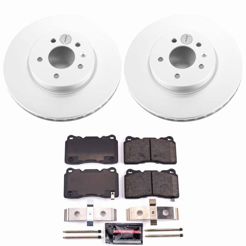 Cadillac ATS Brake Kit - Front - PowerStop - Z23 Coated - `13-`18