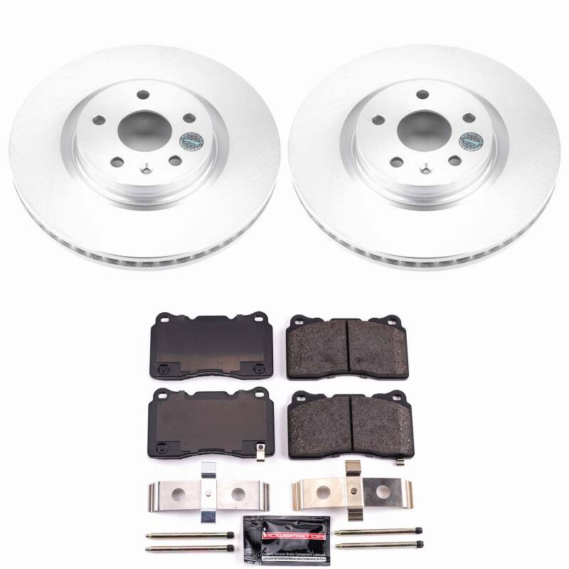 Buick Regal Brake Kit - Front - PowerStop - Z23 Coated Rotors + Pads - `14-`17