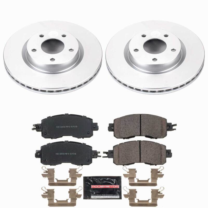 Nissan Altima Brake Kit - Front - PowerStop - Z23 Evolution Coated Rotors + Pads - `13-`25