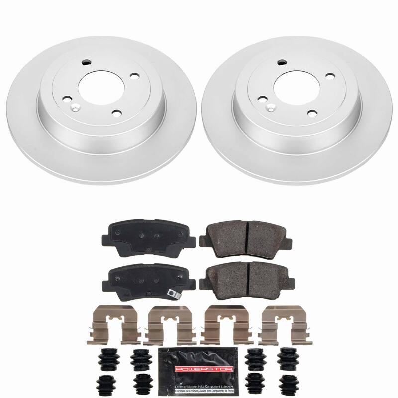 Hyundai Accent Brake Kit - Rear - PowerStop - Z23 Coated - `12-`22