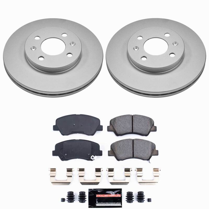 Hyundai Accent Brake Kit - Front - PowerStop - Z23 Coated - `12-`17