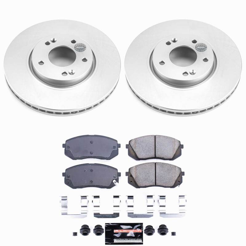 Kia Sportage Brake Kit - Front - PowerStop - Z23 Evolution Coated - `12-`16