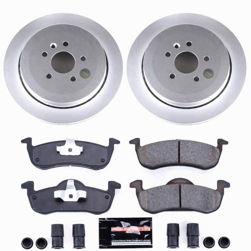 Lincoln MKT Brake Kit - Rear - PowerStop - Z23 Evolution Coated - `13-`19