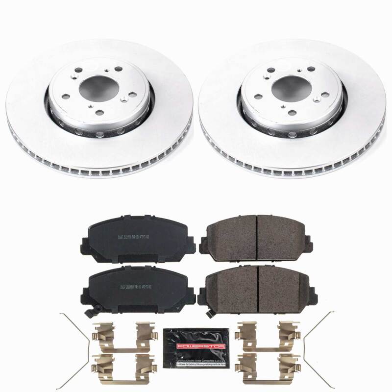 Acura ILX Brake Kit - Front - PowerStop - Z23 Evolution Coated - 2016