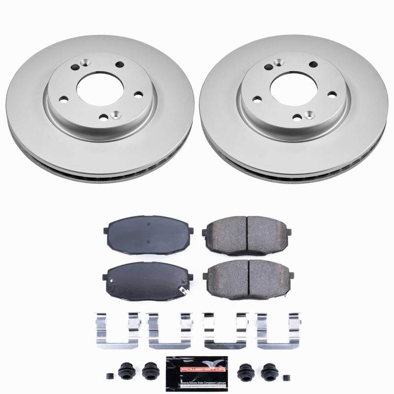 Kia Soul Brake Kit - Front - PowerStop - Z23 Evolution Coated - `14-`16