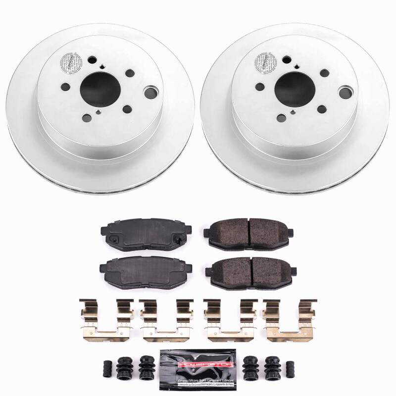 Subaru Forester Brake Kit - Rear - PowerStop - Z23 Coated Rotors + Pads - `14-`18