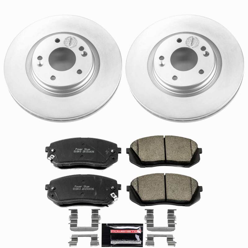 Hyundai Sonata Brake Kit - Front - PowerStop - Z23 Coated - 2015