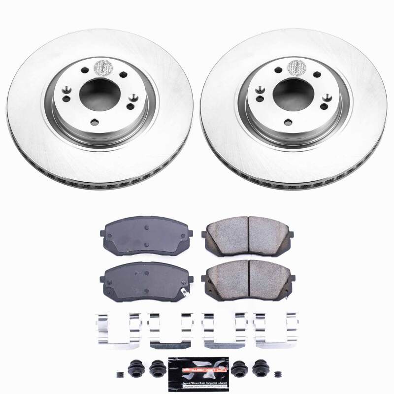 Hyundai Sonata Brake Kit - Front - PowerStop - Z23 Coated - 2015