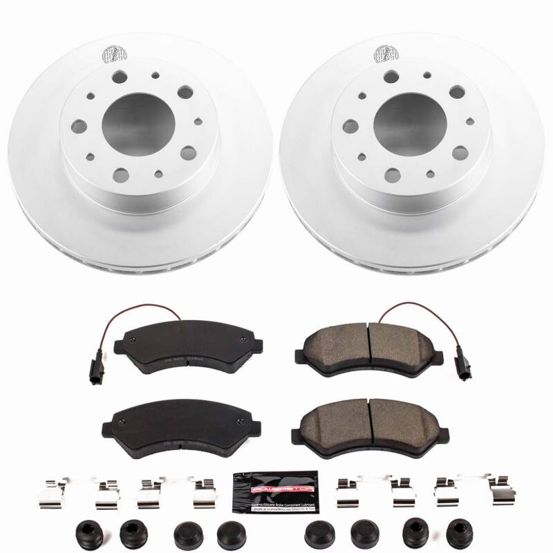 Ram ProMaster 1500 Brake Kit - Front - PowerStop - Z23 Coated Rotors + Pads - `14-`25