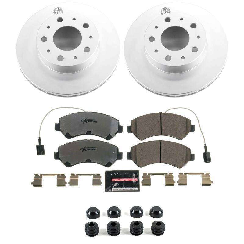 Ram ProMaster 1500 Brake Kit - Front - PowerStop - Z36 Coated Truck & Tow - `14-`25