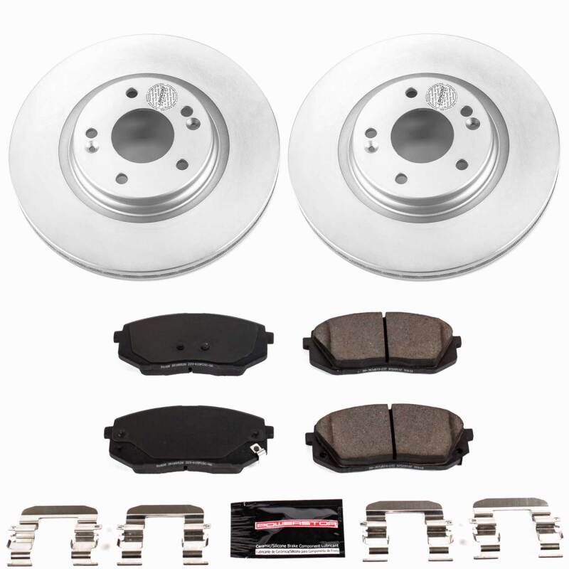 Hyundai Kona Electric Brake Kit - Front - PowerStop - Z23 Coated - `19-`23