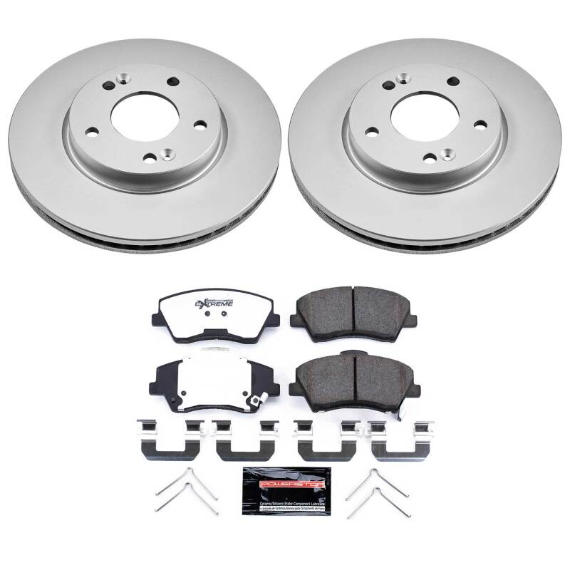 Hyundai Elantra Brake Kit - Front - PowerStop - Z36 Coated Truck & Tow - `17-`20