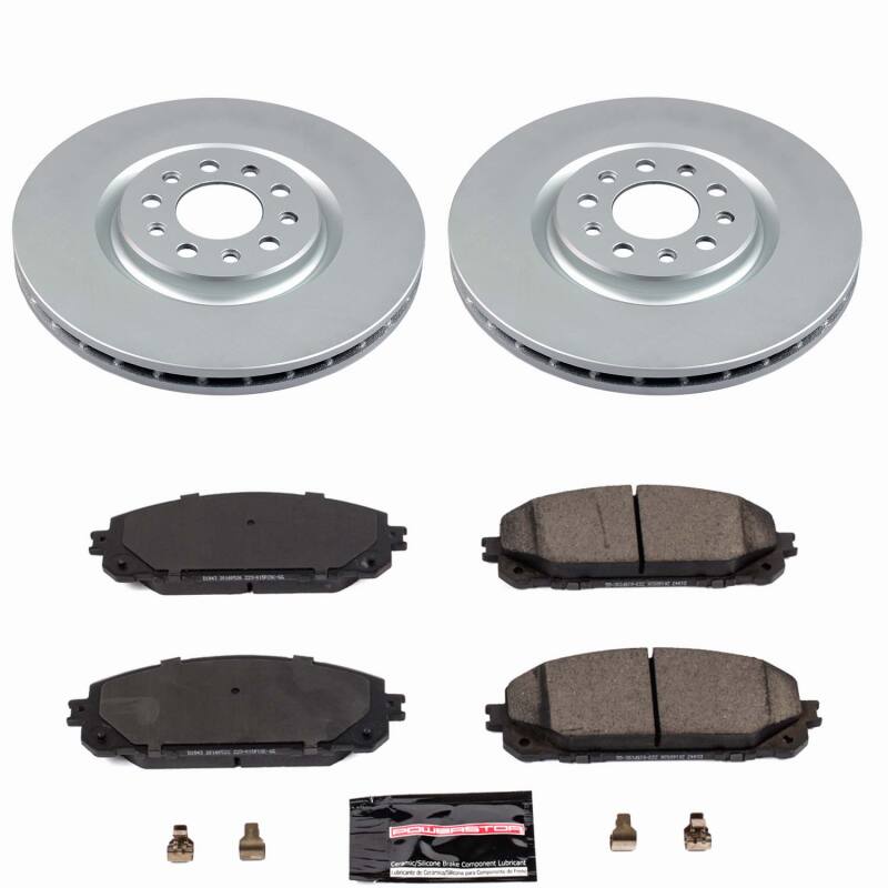 Jeep Cherokee Brake Kit - Front - PowerStop - Z23 Evolution Coated - `16-`23