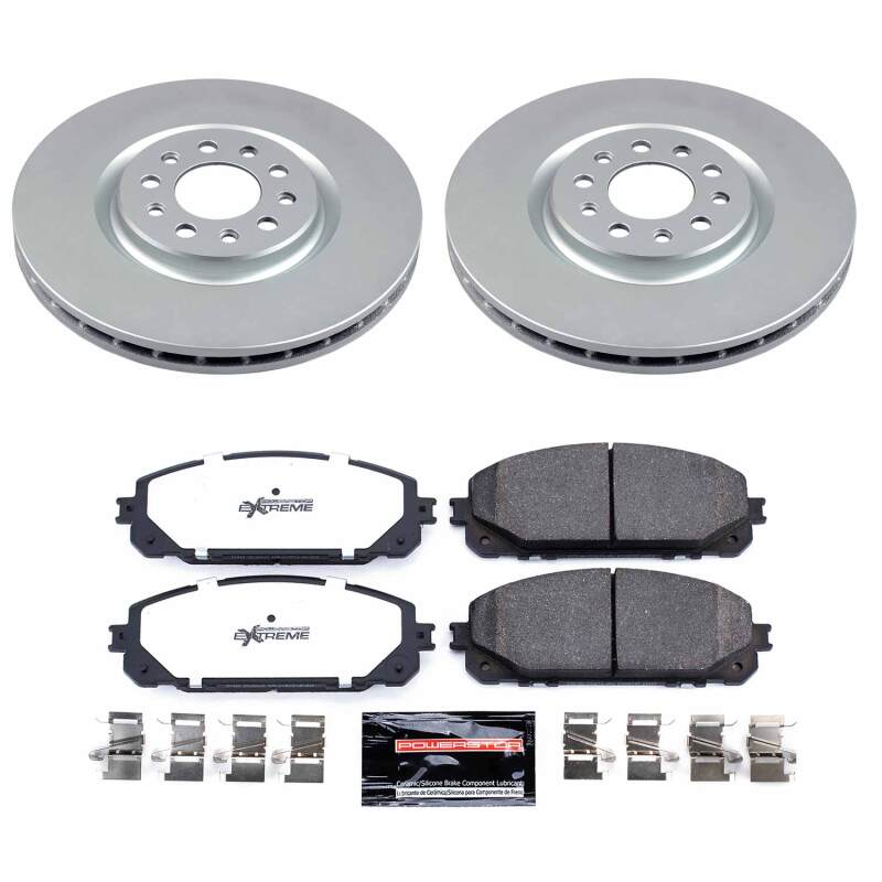 Jeep Cherokee Brake Kit - Front - PowerStop - Z36 Coated Truck & Tow - `16-`23