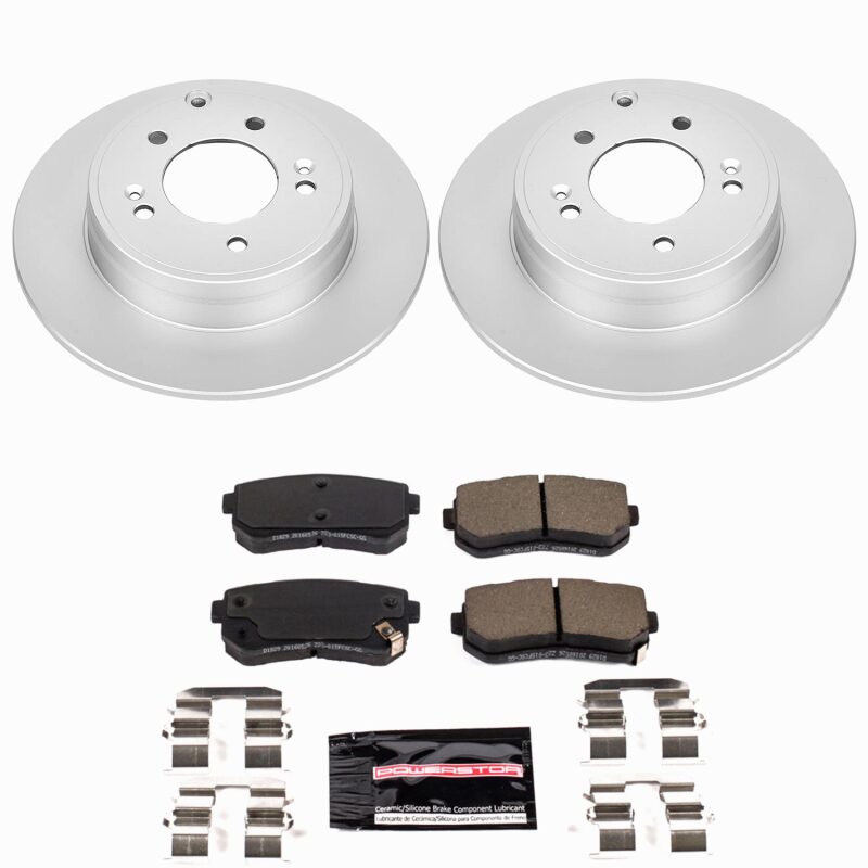 Hyundai Sonata Brake Kit - Rear - PowerStop - Z23 Evolution Coated - `16-`19