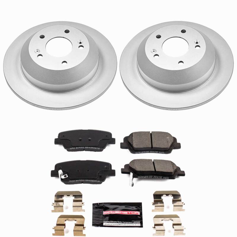 Hyundai Santa Fe Brake Kit - Rear - PowerStop - D&S Z23 Coated - `10-`18