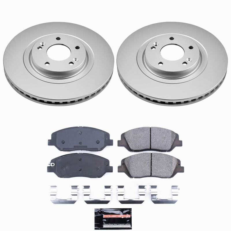 Hyundai Santa Fe Brake Kit - Front - PowerStop - Z23 Coated - `17-`18