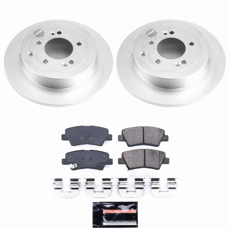Hyundai Tucson Brake Kit - Rear - PowerStop - Z23 Coated Rotors + Pads - `16-`18
