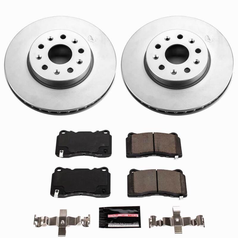 Cadillac CT6 Brake Kit - Front - PowerStop - Z23 Coated - `16-`19