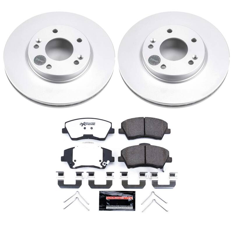 Hyundai Ioniq Brake Kit - Front - PowerStop - Z36 Coated Truck & Tow - `17-`22