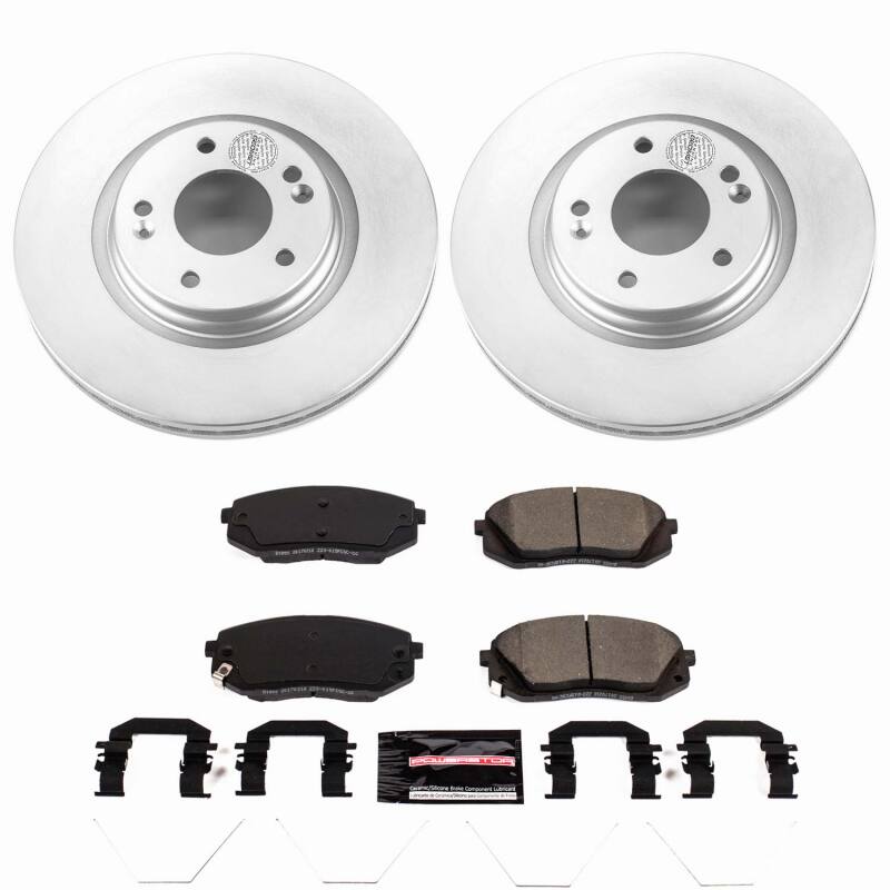 Hyundai Elantra GT Brake Kit - Front - PowerStop - Z23 Coated - `18-`20