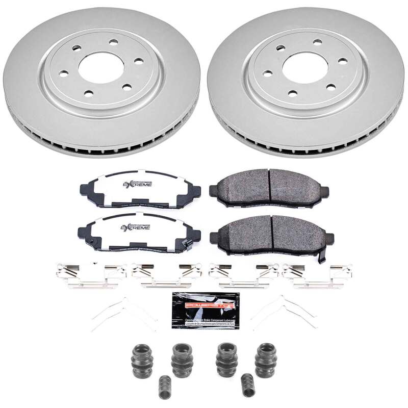 Nissan Frontier Brake Kit - Front - PowerStop - Z36 Coated Truck & Tow - `16-`26