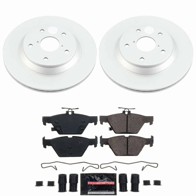 Subaru Crosstrek Brake Kit - Rear - PowerStop - Z23 Evolution Coated Rotors + Pads - `24-`25