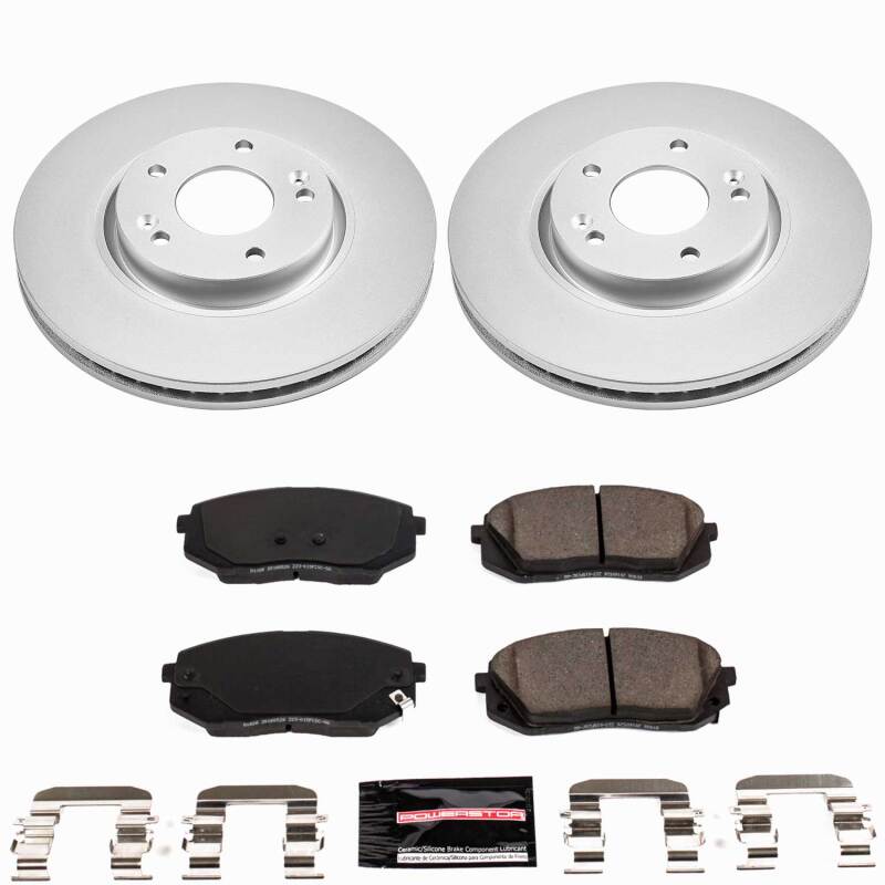 Kia Optima Brake Kit - Front - PowerStop - Z23 Coated - 2017