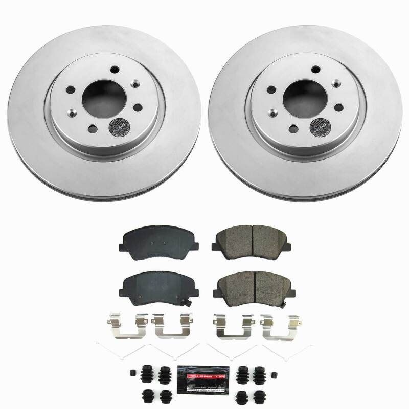 Hyundai Accent Brake Kit - Front - PowerStop - Z23 Coated - `18-`22