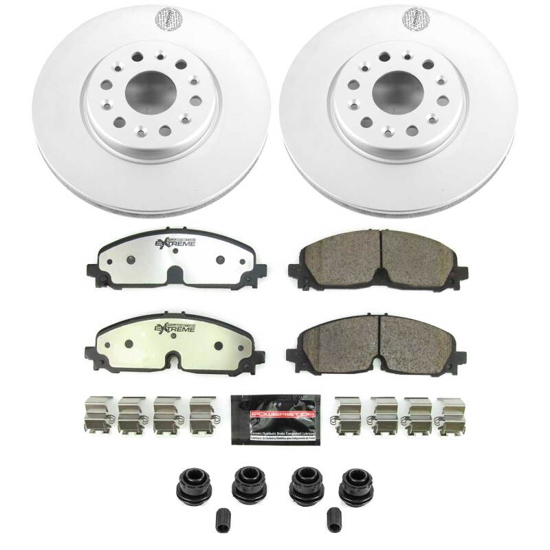 Buick Enclave Brake Kit - Front - PowerStop - Z36 Coated Truck & Tow - `20-`24