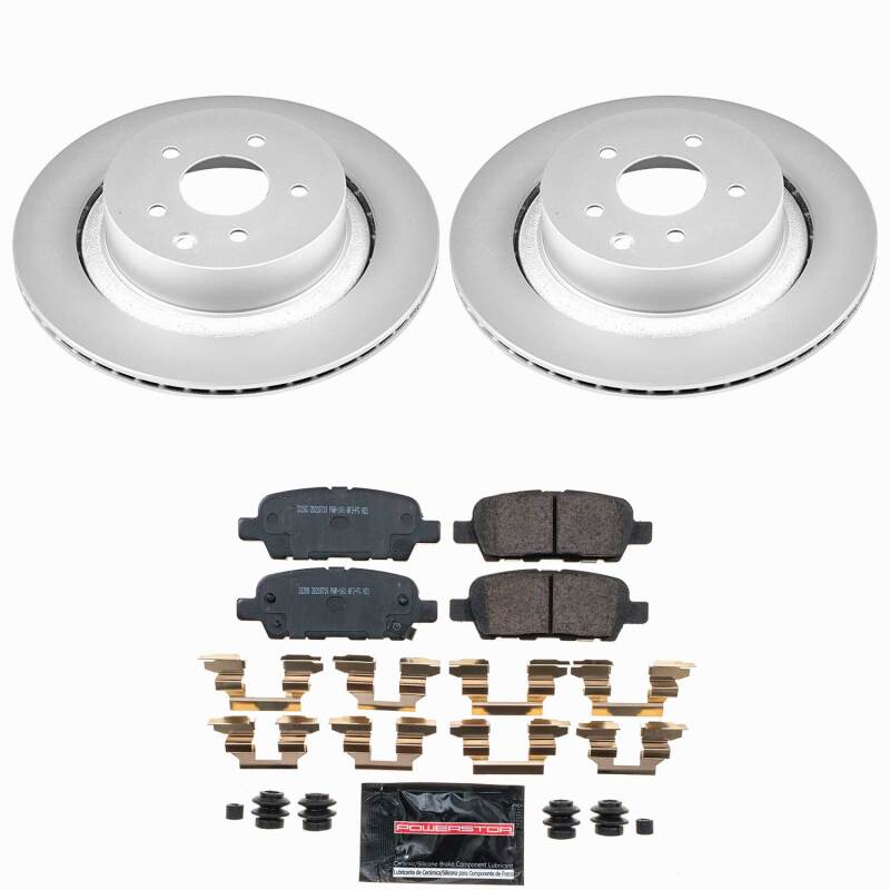 Infiniti Q60 Brake Kit - Rear - PowerStop - Z23 Coated Rotors + Pads - `14-`15