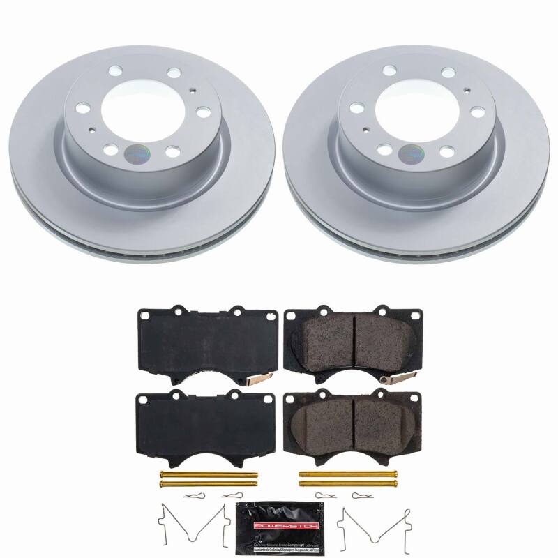 Toyota Tacoma Brake Kit - Front - PowerStop - Z23 Coated Rotors + Pads - `24-`25