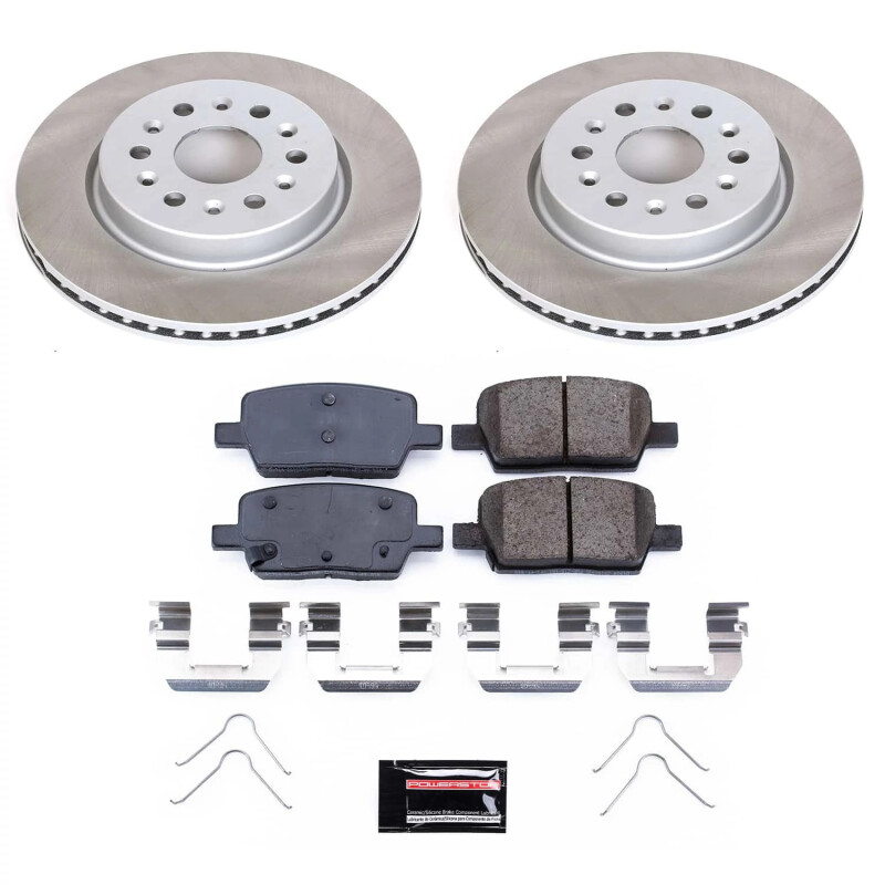 Ford F-250 Super Duty Brake Kit - Front + Rear - PowerStop - Genuine Geomet Coated Rotors + Z17 Ceramic Pads - `03-`04
