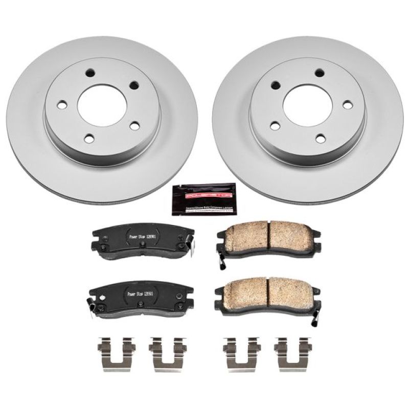 Buick LeSabre Brake Kit - Rear - PowerStop - Genuine Geomet Fully Coated Rotors + Z17 Low-Dust Ceramic Pads - `00-`05